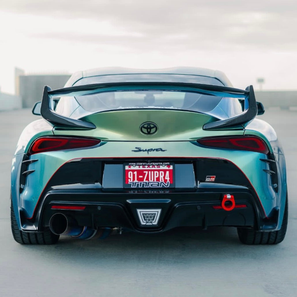 OEM+ Designs Exhaust Cutout Cover for Toyota GR Supra (A90/91)
